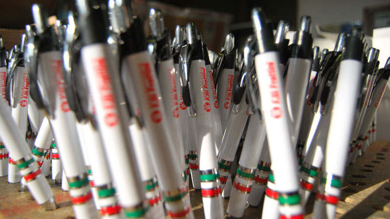 Penne con stampa tampografica