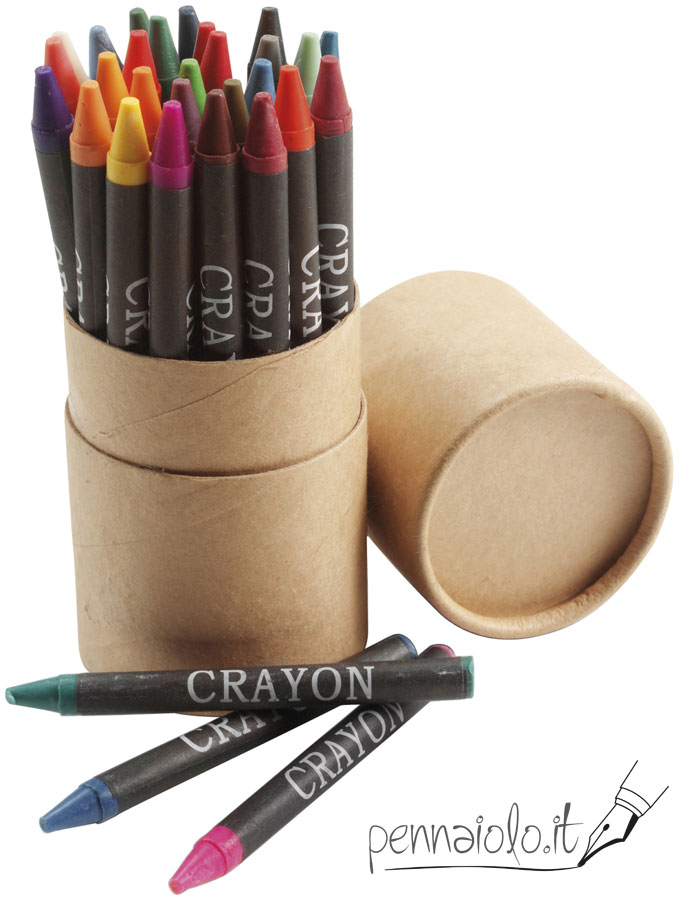 Pastelli colorati, L: 10,5 cm, spess. 13 mm, mina 6 mm, colori asst., 12  pz/ 1 conf. [HOB-37295] - Packlinq