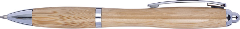 Penna in bambù con clip metallo