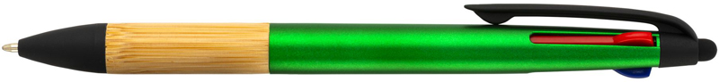 Penna con inchiostro 3 colori e impugnatura in bambù